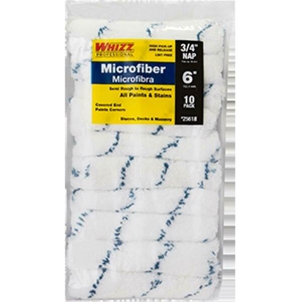 Louisville 25618 6 x 0.75 in. Microfiber Blue Stripe Roller Cover, 10PK 211932